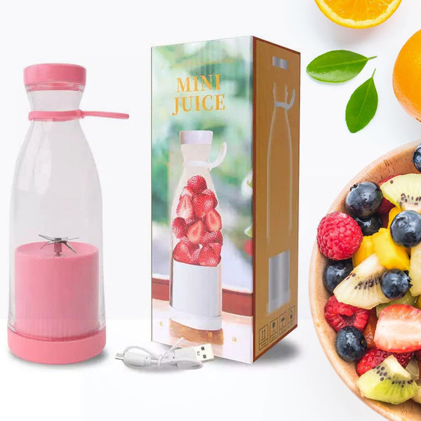 UK-0224 USB Rechargeable Mini Juicer Blender, Electric Juicer Bottle Blender Mixer Grinder, Personal Size Blender for Juices, Shakes and Smoothies, Fruit Juicer Machine