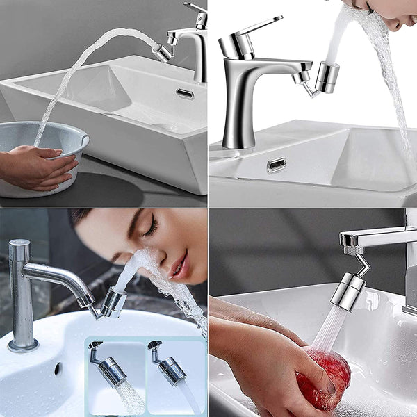 UK-0281 plash Filter Faucet, 720° Rotatable Faucet Sprayer Head with Durable Copper, Anti-Splash Movable Tap Head Water Saving