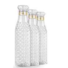 UK-0300 Diamond cut Crystal Clear Plastic Fridge Water Bottle, Unbreakable Re-Usable Bottles Ideal for Office, Gym, Yoga(1 PC)