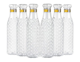 UK-0300 Diamond cut Crystal Clear Plastic Fridge Water Bottle, Unbreakable Re-Usable Bottles Ideal for Office, Gym, Yoga(1 PC)