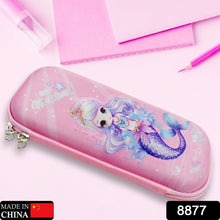 8877 Pencil Case for Girls, Cute Pencil Case for Kids, Storage Pouch Large Capacity with Compartment & Zipper & Unicorn Ornaments, Toddler School Supply Organizer for Students, Stationery Box Pouch (1 Pc / 23x10 Cm)