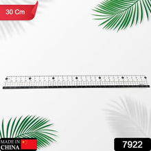 7922 TRANSPARENT RULER, PLASTIC RULERS, FOR SCHOOL CLASSROOM, HOME, OR OFFICE (30 Cm )