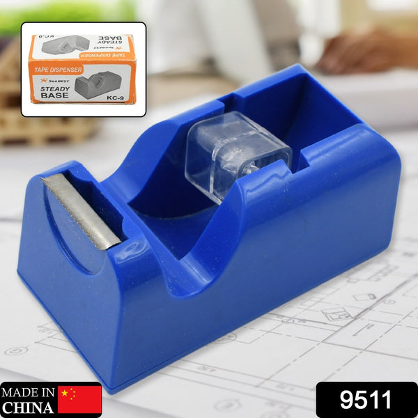 9511 Plastic Tape Dispenser Cutter for Home Office use, Tape Dispenser for Stationary, Tape Cutter Packaging Tape School Supplies (1 pc / 235 Gm)