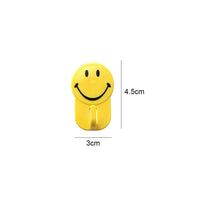 604 Plastic Self-Adhesive Smiley Face Hooks, 1 Kg Load Capacity (6pcs) DeoDap