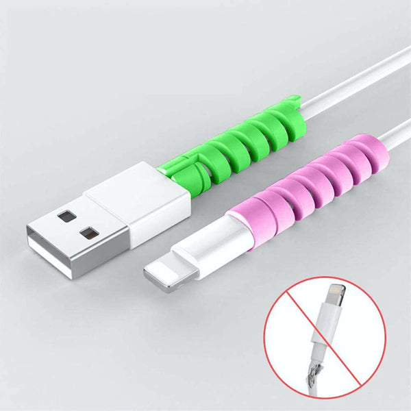 UK-0208 Spiral Charger Spring Cable Protector Data Cable Saver