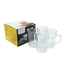 2409 Unbreakable Drinking Plastic Type Glass Set, Beer Mug, Set of 4 PCs, Transparent DeoDap