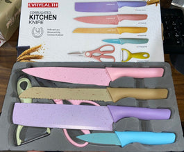 Corrugated 6Pc Kitchen Knife Set Professional Box Knife Set 6 Piece Forged Kitchen Knives with Box.