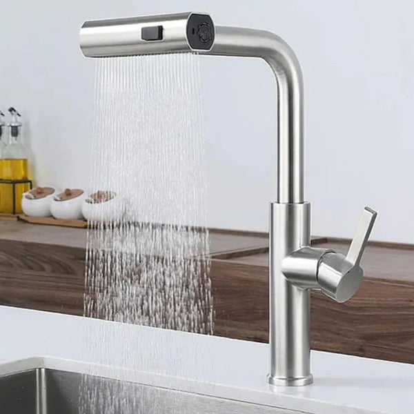 Cart2Add Waterfall Kitchen Faucet, Stainless Steel Kitchen Faucet