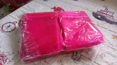 8780 Organza Gift Bags Small Mesh Bags Drawstring Gift Bags Christmas Drawstring Organza Gift Bags, Wedding Party Festival Gift Bags (100 Pcs Set)