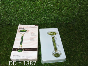 1387 Smooth Facial Roller & Massager Natural Massage Jade Stone DeoDap