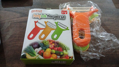 10038 Peeler Slicers Shredders for Fruits and Vegetables, Cutter, Grater Kitchen Helper, Potato Fruits Peeler, Stainless Steel Sharp Blade with Non-Slip Handle (3 Pcs Set)