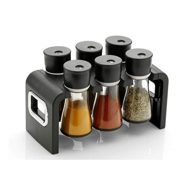 100 Revolving Plastic Spice Rack Masala Organiser (6 Pcs) DeoDap