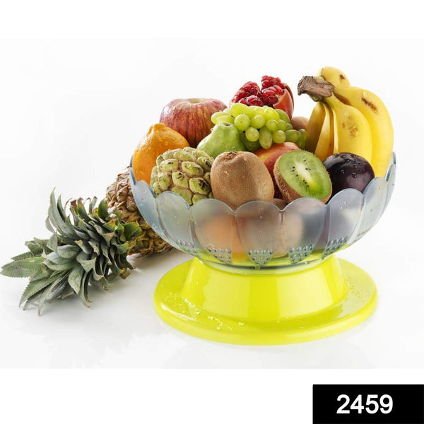 2459 Absolute Plastic Round Revolving Fruit and Vegetable Bowl DeoDap