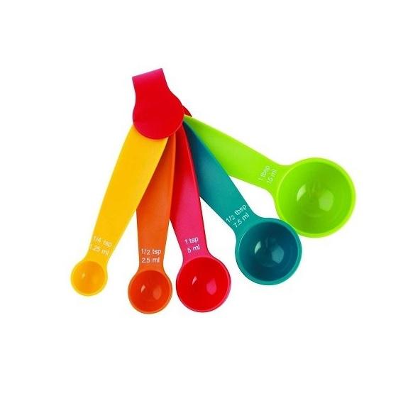 0730 Plastic Measuring Spoons - Set of 5 DeoDap