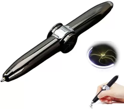 Cart2Add Creative Fidget Hand Spinner Ballpoint Pen with LED Light Multi-function Pen